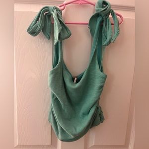 Free people turquoise dressy tank.